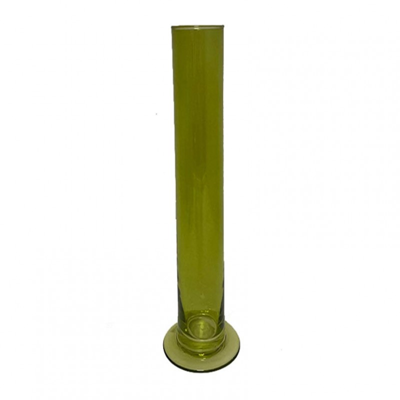 Monofiore vetro d5 h 35 cm - verde oliva