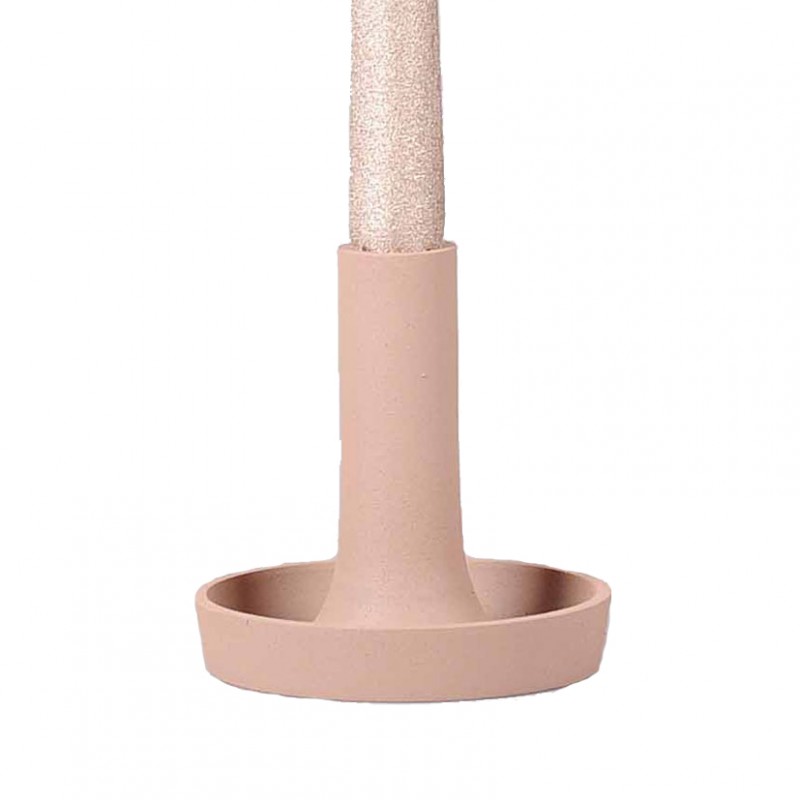 Pink candle holder d10 h10,5cm