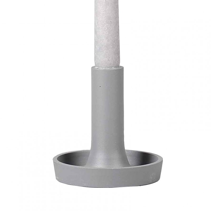 Candle holder gray d10 h10.5cm