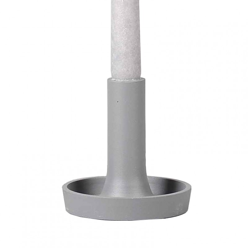 Candelabro grigio d10 h10.5cm