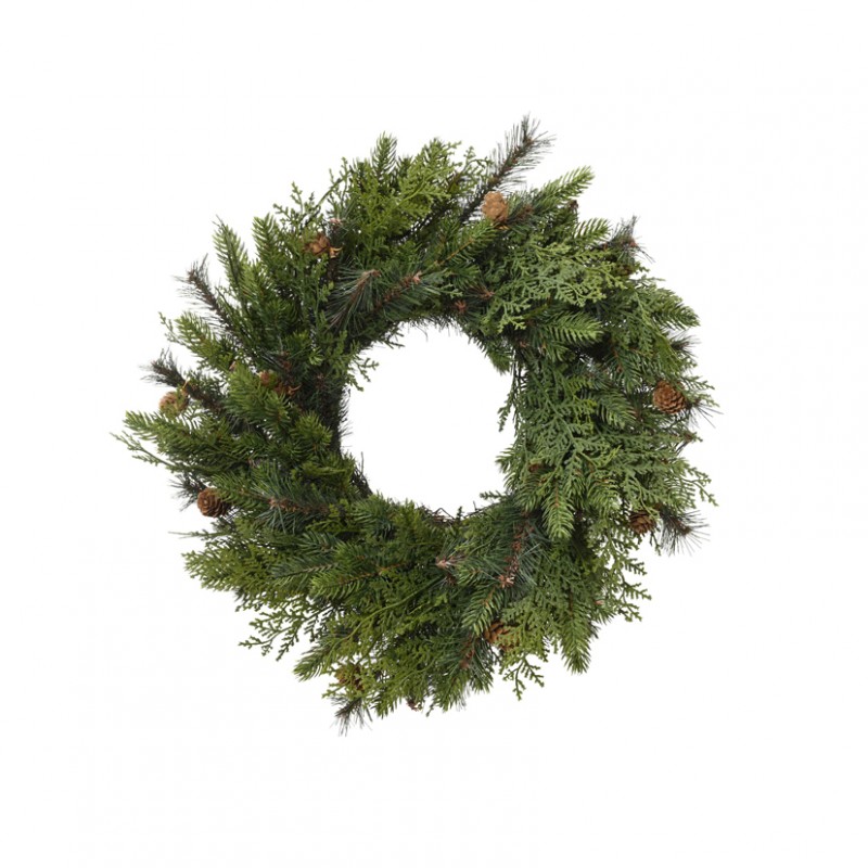 681233 | CORONA CIPRESSO C/PIGNE D40 - green
