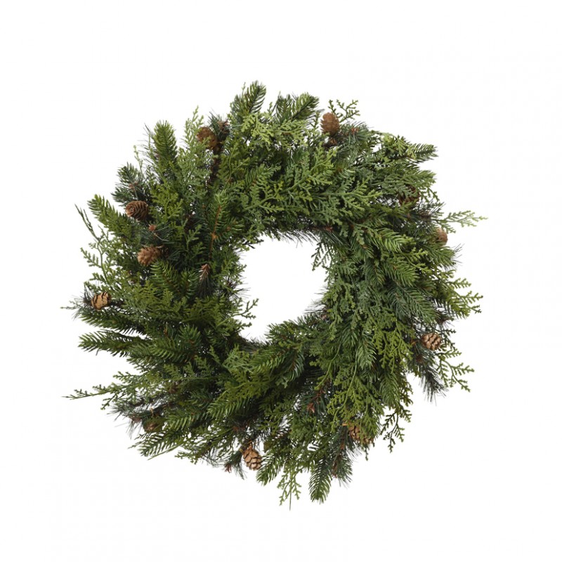 681234 | CORONA CIPRESSO C/PIGNE D60 - green