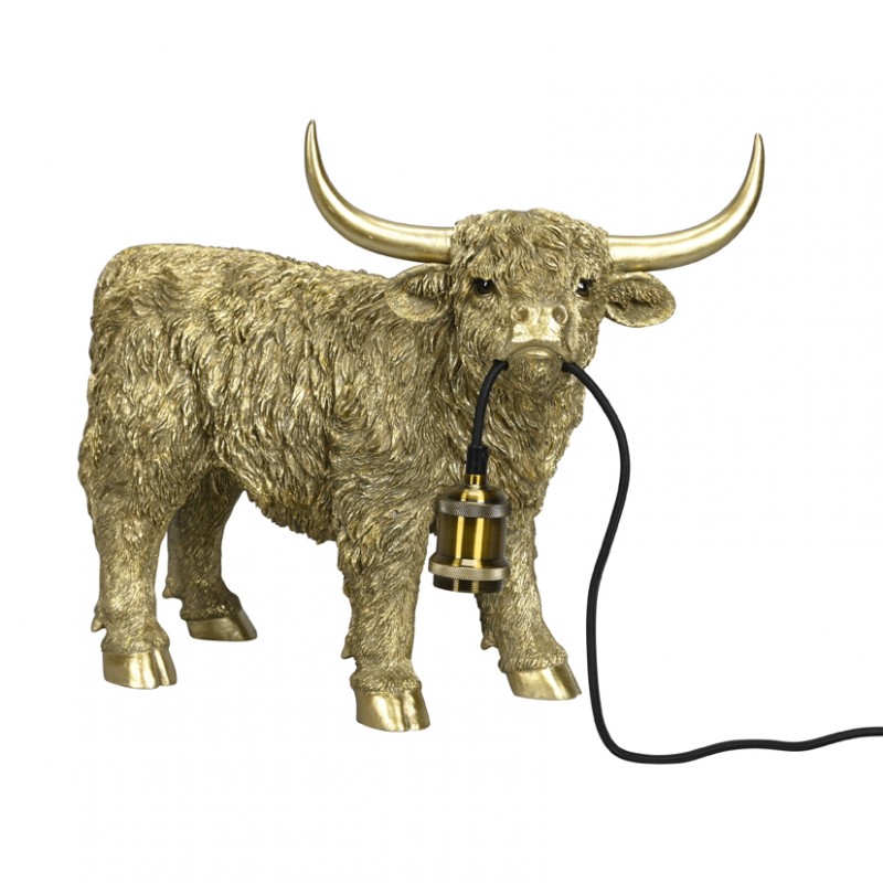 691271-000-226 | LAMPADA BISONTE 46,5X23,5 H38cm - gold
