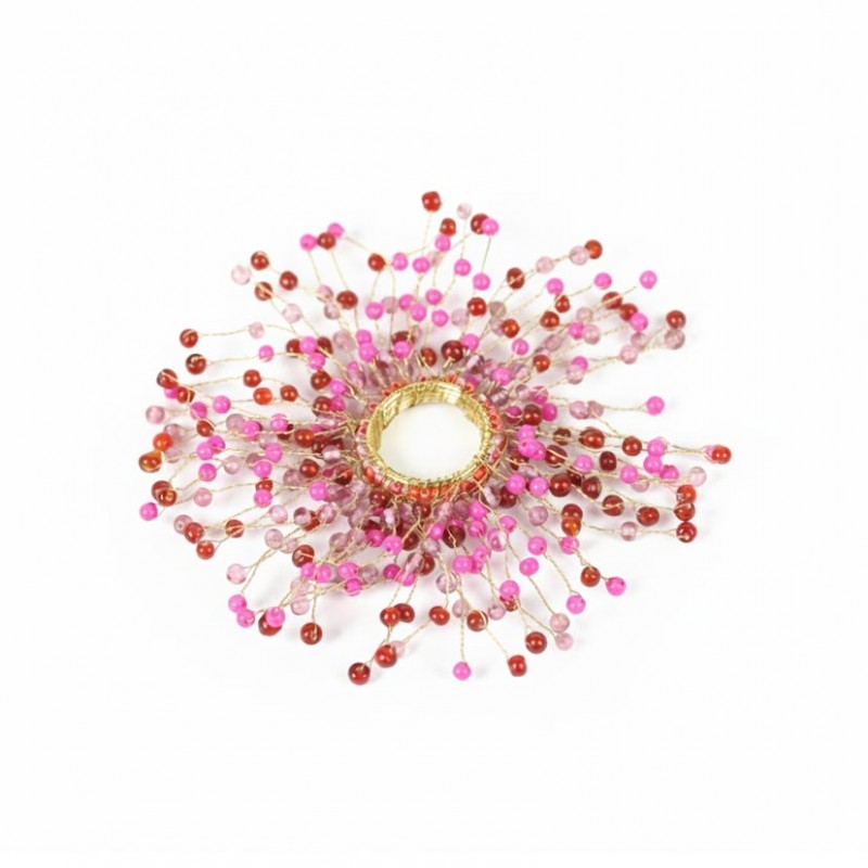 72612 | CORONA PER CANDELA FRILLY D2,5cm-red/pin
