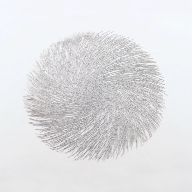 Tovaglietta swirl d38 cm - silver
