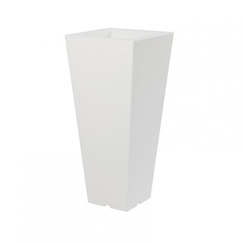 Vaso quadro 34x34 h70 cm - bianco ottico