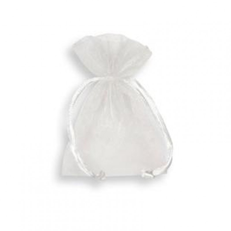 Sacch. organza 7,5x10 cm pz10-white