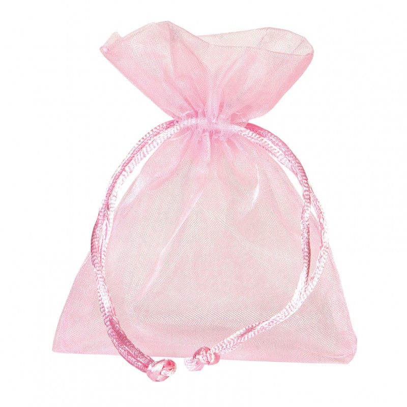 Sacch.organza 15x24 cm pz10-pink