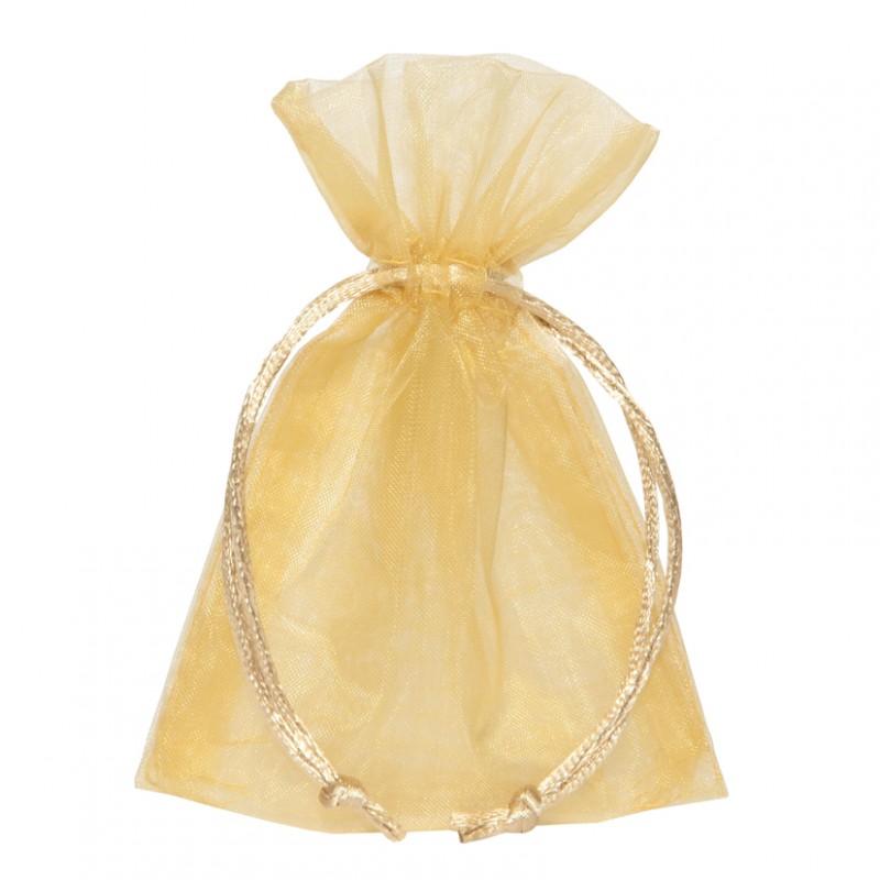 Sacch. organza 7,5x10 cm pz10-gold