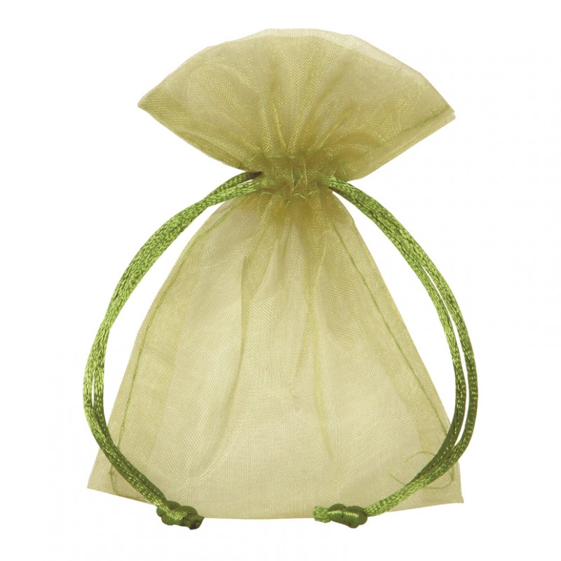 Bag organza 9x12 cm pz10-olive green
