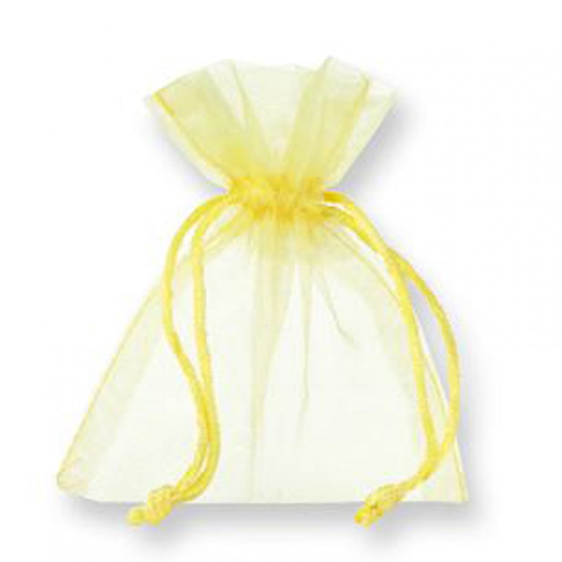 Sacch.organza 15x24 cm pz10-yellow