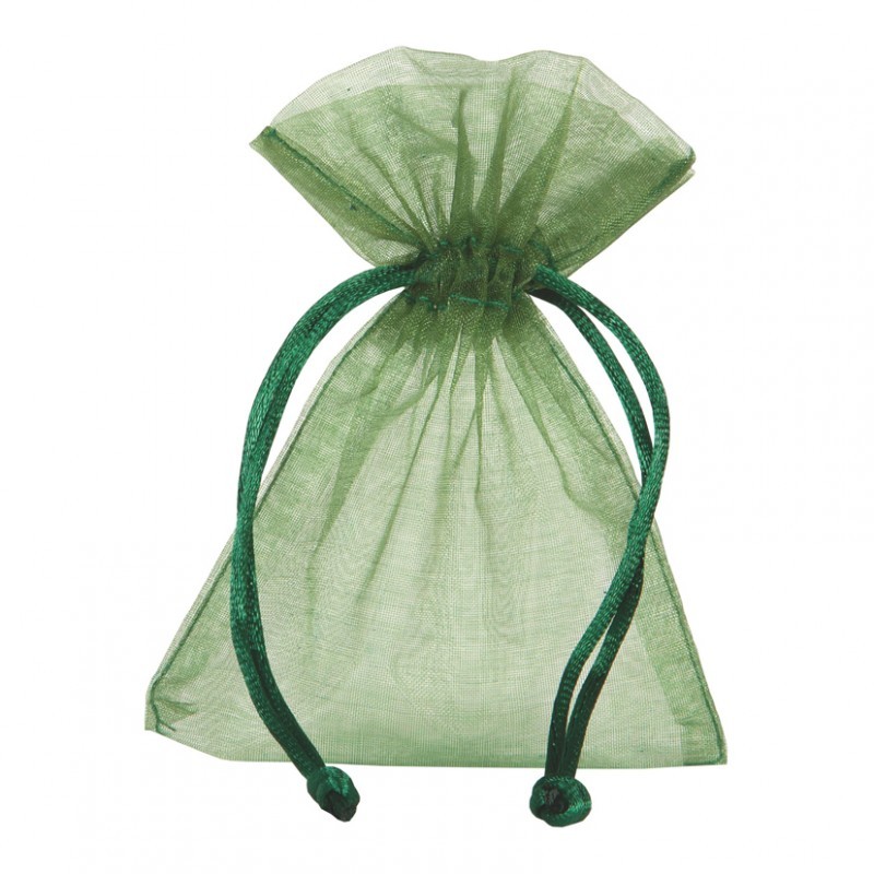 Organza bag 15x24 cm pz10-dark green