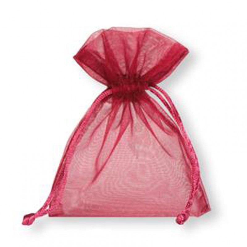 Sacch. organza 7,5x10 cm pz10-burgundy