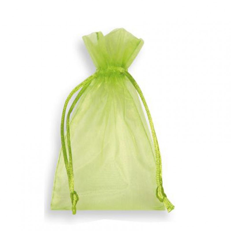 Sacch. organza 7,5x10 cm pz10-apple gree