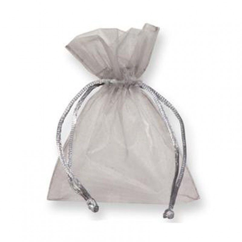 Sacch.organza 15x24 cm pz10-silver