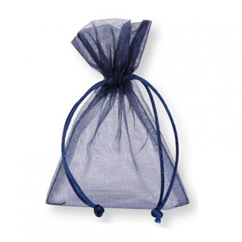 Sacch. organza 12x17 cm pz10-blue