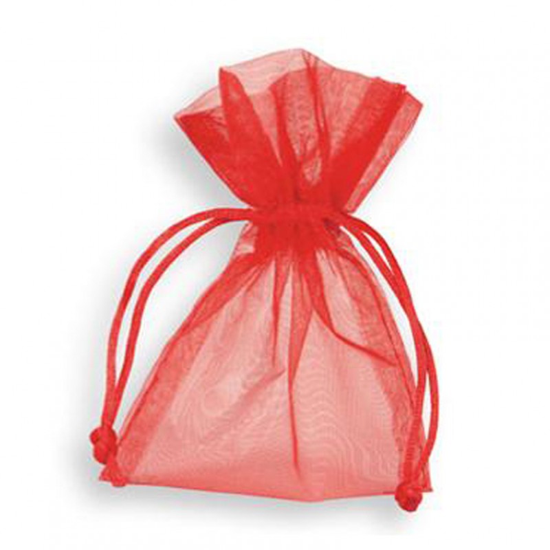 Sacch. organza 9x12 cm pz10-red