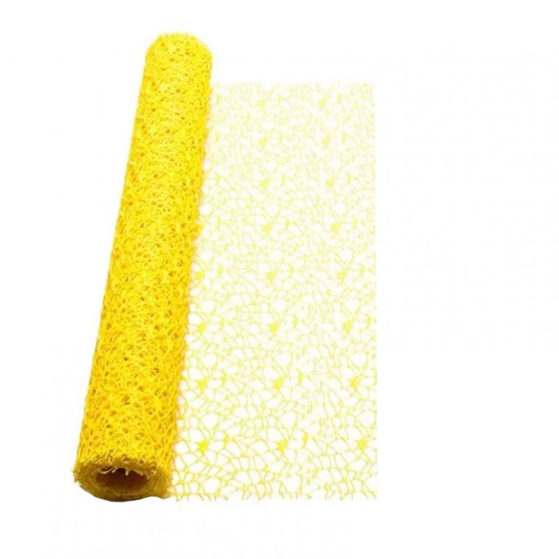 Rotolo decor mesh cm 48x5 yds - giallo