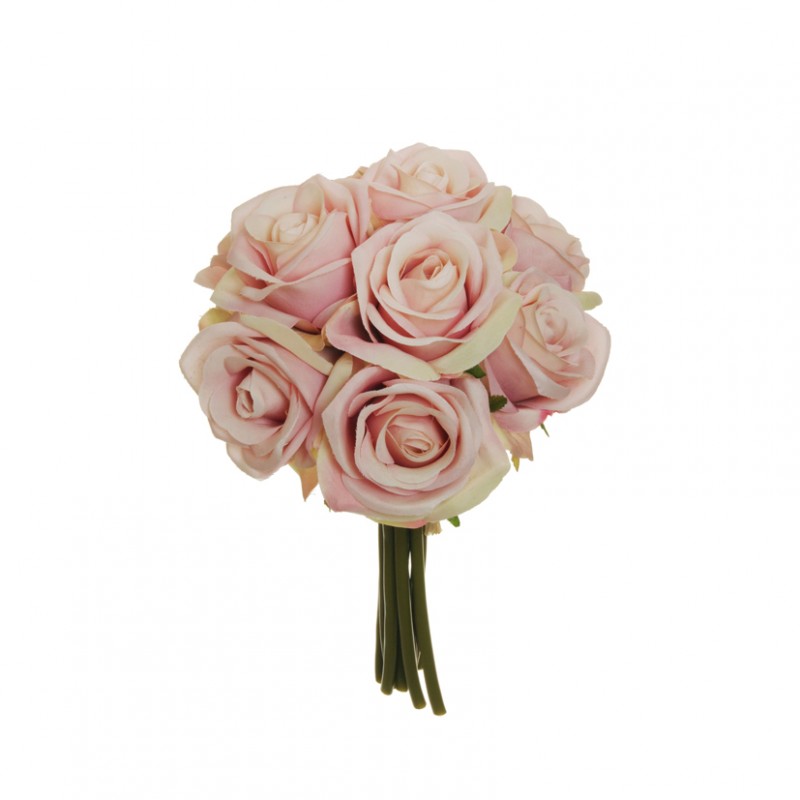 Rosa bridal mazzo x9 d7,5 h25 ro-l.pink*