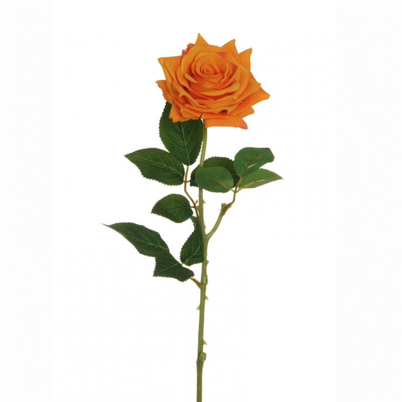 Rosa singola h64 cm ro -arancio *