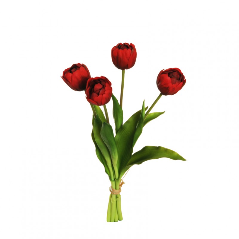 Tulipano x4 tu h38 cm- red*