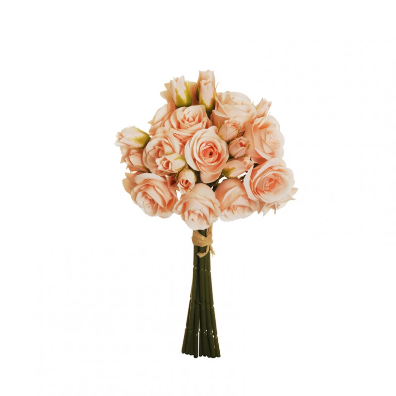 Rosa mazzo mini anna x9 d4,5 h30-salmon*