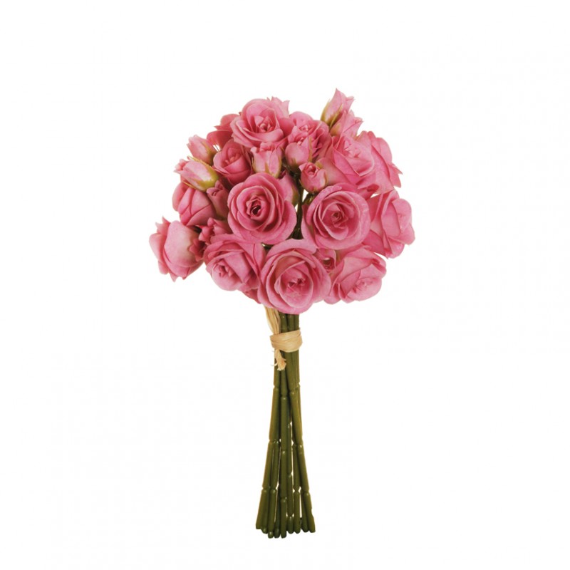 Rosa mazzo mini anna x9 d4,5 h30-pink*