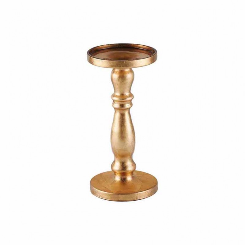 81796/1987 | CANDELABRO VETRO D13 H19 CM-cappuccino