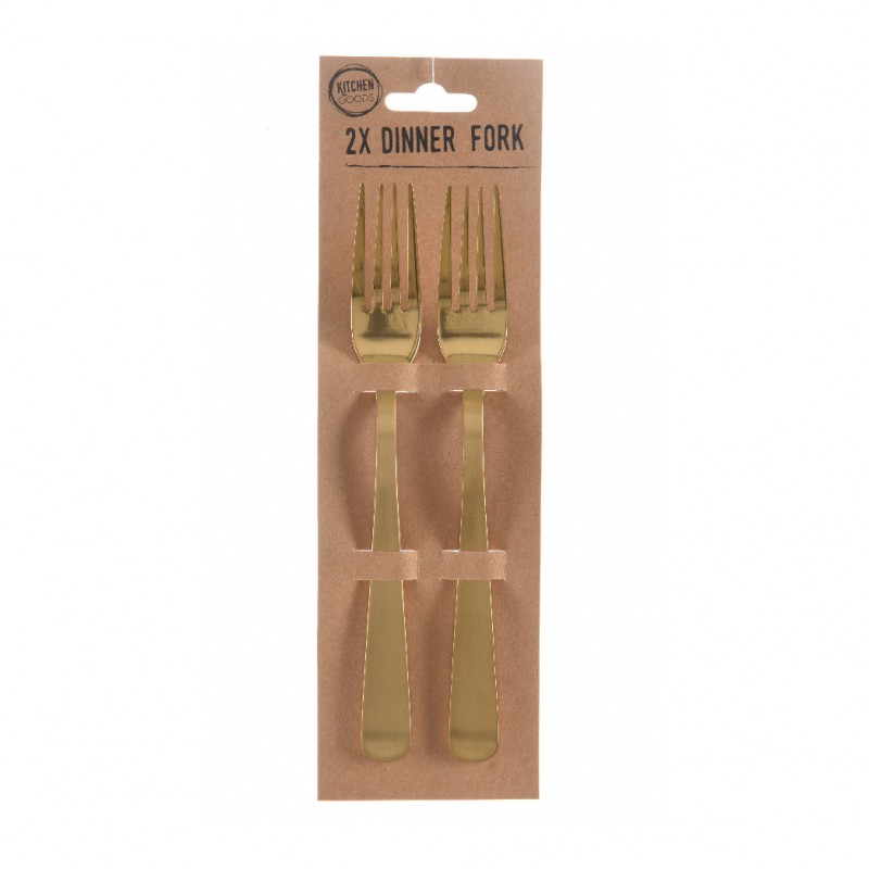 Forchetta  2pz 20,5x2,5 -gold