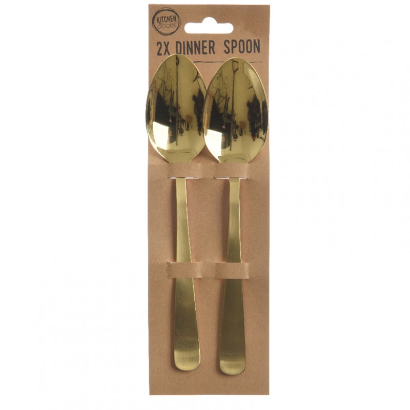 Cucchiaio 2pz 20,5x4,3 -gold