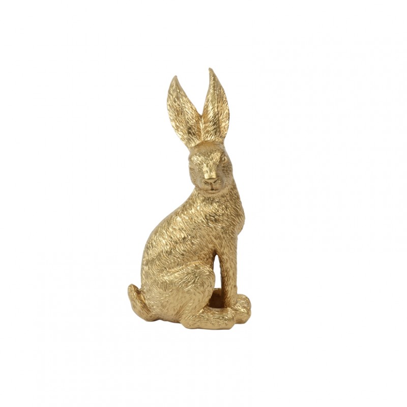 Lepre poliresina 5,5x9,5 h18,5 - gold