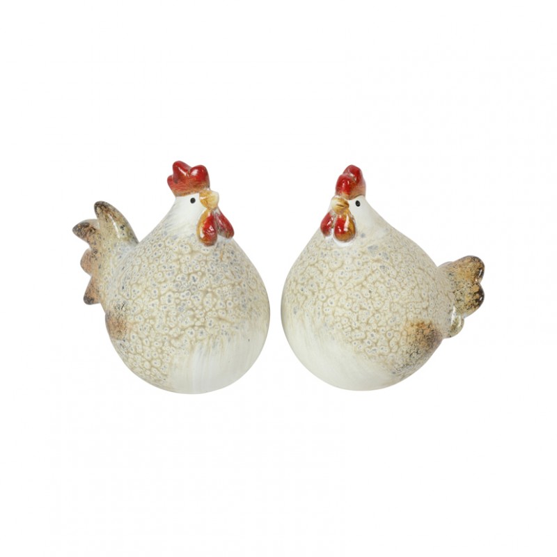 Gallo/gallina ceram.12x8 h11 - 2ass.