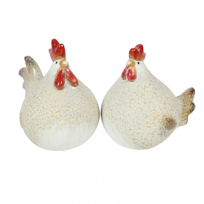 Gallo/gallina ceram.15,5x11 h15 - 2ass.