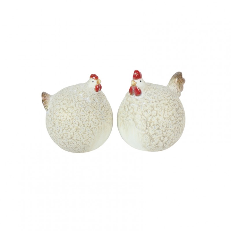 Gallo/gallina ceram.13x11 h13 - 2ass.