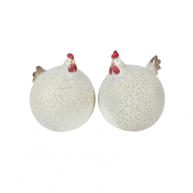 Gallo/gallina ceram.21,5x20 h22,5 - 2ass