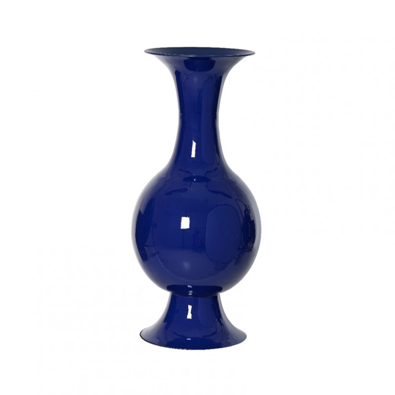 Vaso met. smaltato d39 h77cm - blue