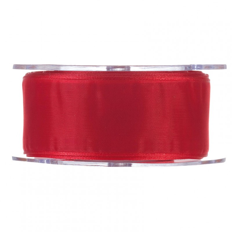 N/organza 40mm 20mt - red