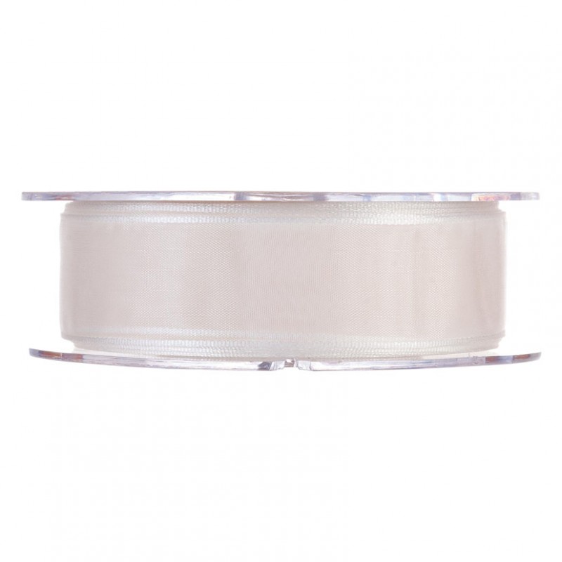 N/organza 25mm 20mt - cream