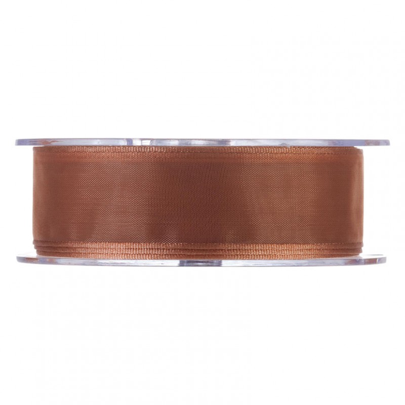 N/organza 25mm 20mt - brown