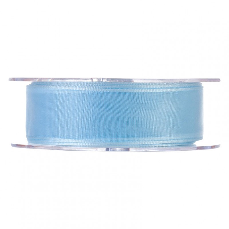 N/organza 25mm 20mt - sky blue