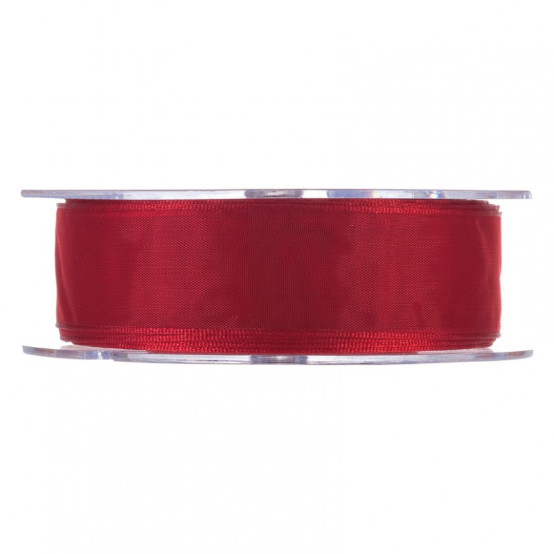 N/organza 25mm 20mt - dark red