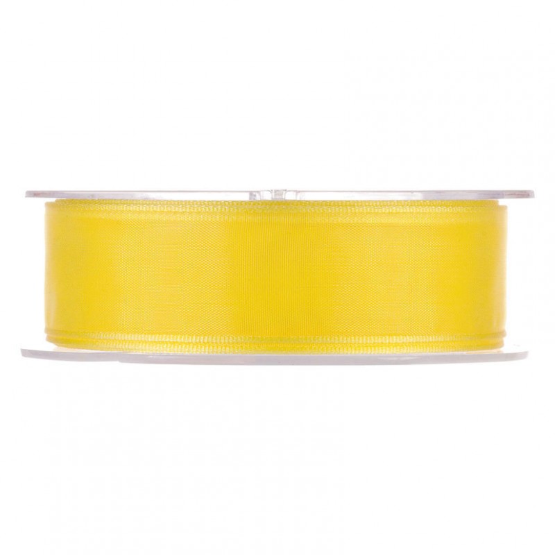 N/organza 25mm 20mt - yellow