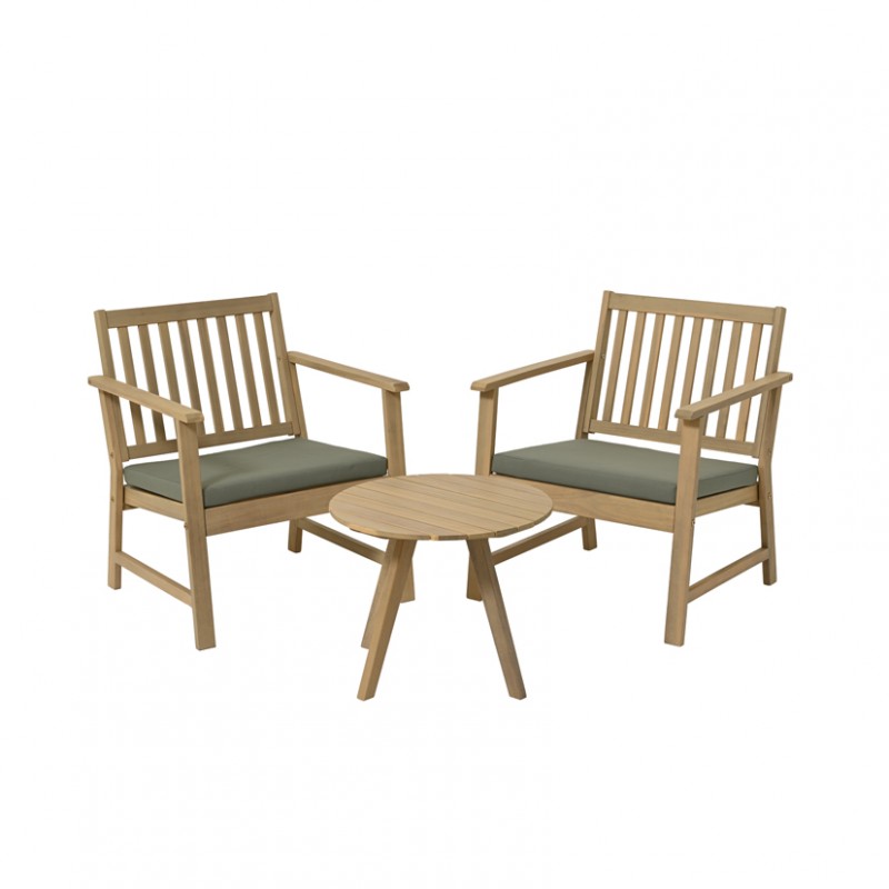 Set da giardino 3pz legno