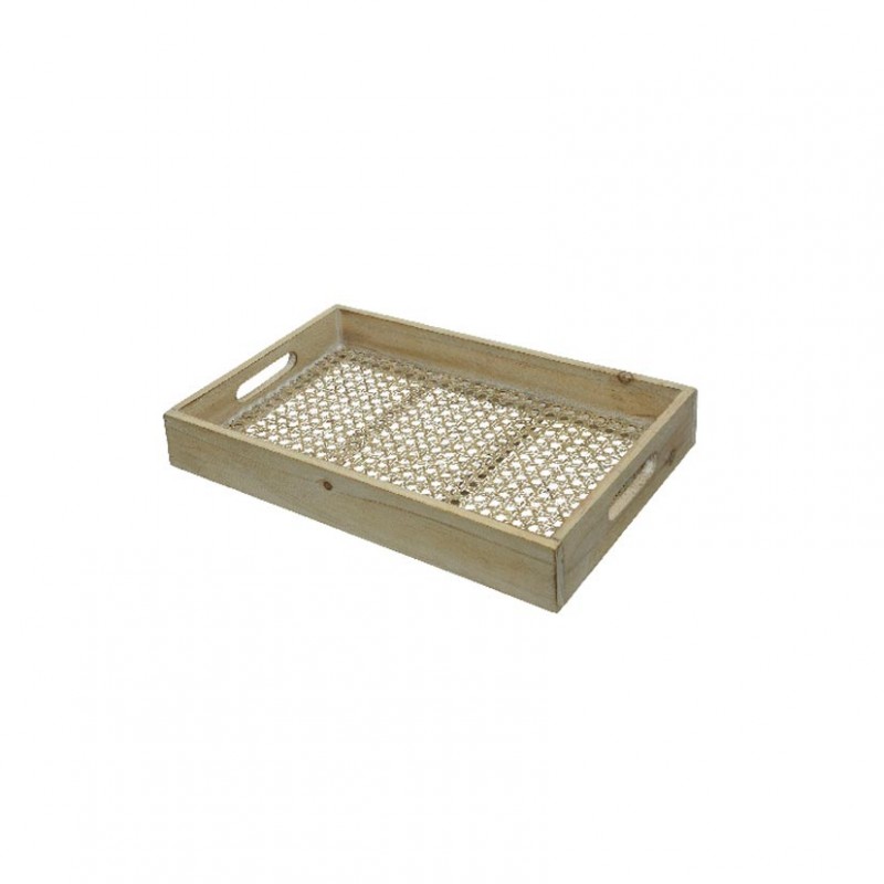 Vassoio rattan 39x24 h6 cm