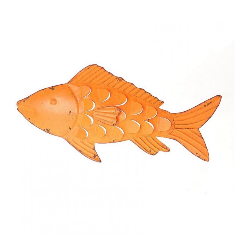 Pesce metallo da app.84x5xh44cm-orange