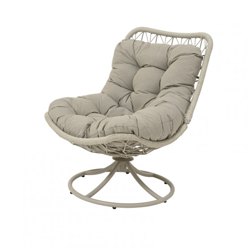 Poltrona girevole 83x72 h93 - natural