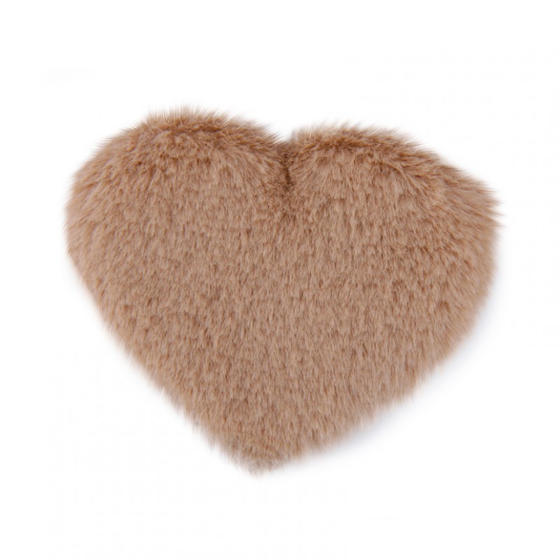 Heart peluche d8,5 pz20-col.marrone