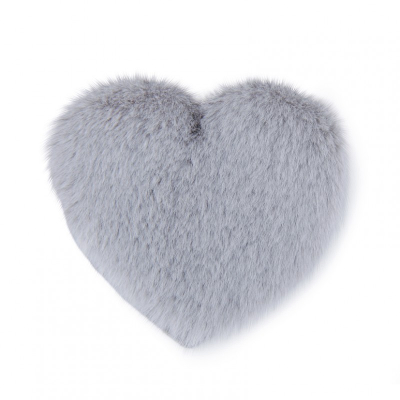 Cuore peluche d8,5cm 20pz - grigio