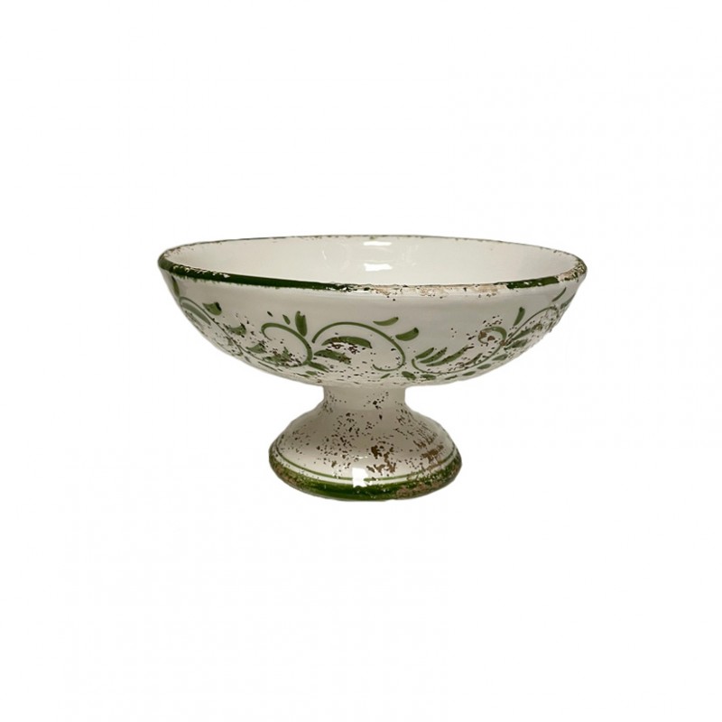 951/22DECV | COPPA TERRAC SMALTATA D22,5H12,7CM verde