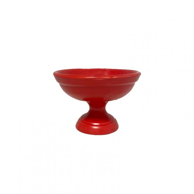 Coppa terrac fascia d14,5 h9,5 cm-rosso